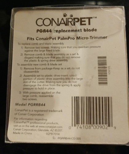 Conair Pet Replacement Blade NEW  PGR44 Trimmer