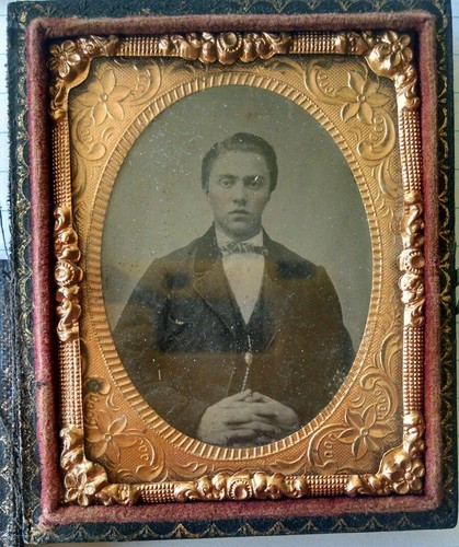 1/9th Plate tintype Young Man Very Nice