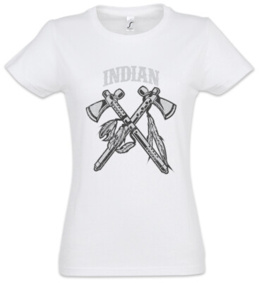 Indian Tomahawks Damen T-Shirt Native American Axe Tomahawk Headman Chief