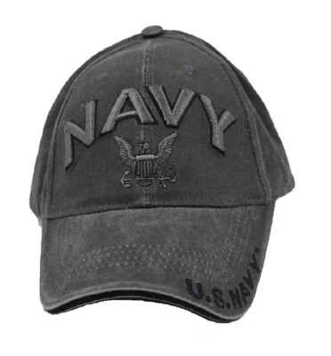 U.S. Navy Logo Washed Black Baseball Cap