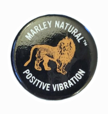Marley Natural Pin Lion Logo Positive Vibrations Bob Marley's Official Brand New