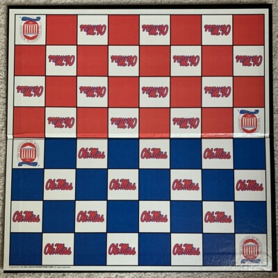 1990 Ole Miss Rebels Mississippi CHECKER Board Game SEC Vintage college football