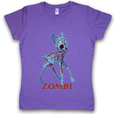 ZOMBI I WOMAN T-SHIRT Deer Fun Dracula Vampire Zombie Halloween Splatter Bambi