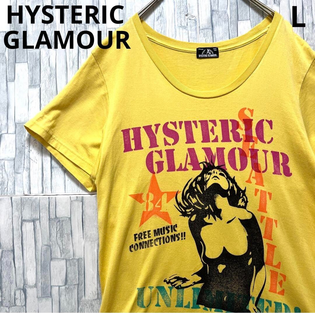 HYSTERIC GLAMOR men's BIG logo short sleeve T-shirt size L