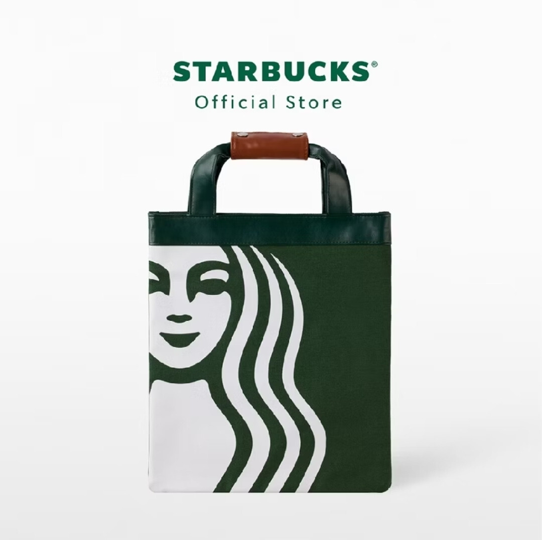 【STARBUCKS】2025年★Siren Green Tote トートバッグ Starbucks Siren Core Green & Brown Tote Bag Brand New