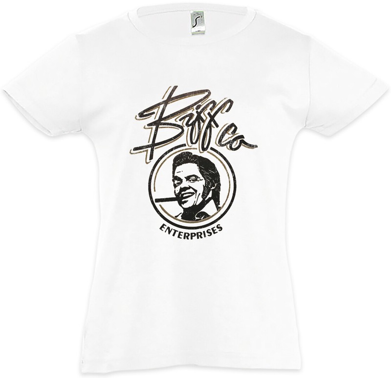 Biffco Enterprises Kinder MÃ¤Dchen T-Shirt Back Marty To The Future Mcfly Biff