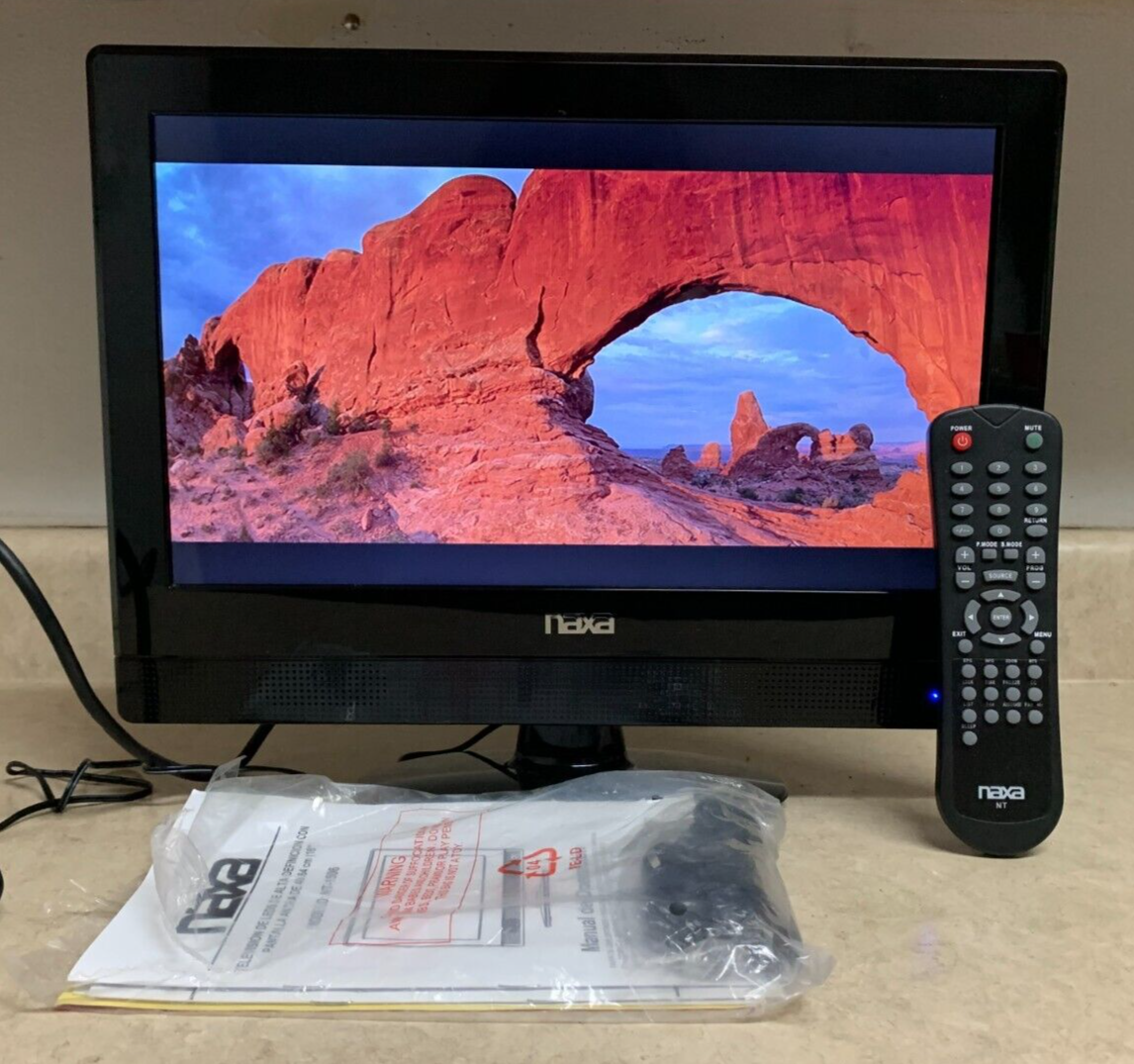 12V NAXA 16" LED HD TV w/ Remote & Car Adapter USB VGA RCA Pricetronic