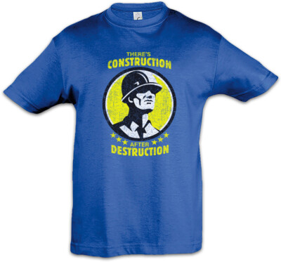 There's Construction After Destruction Kids Boys T-Shirt Housebuilder Bricklayer