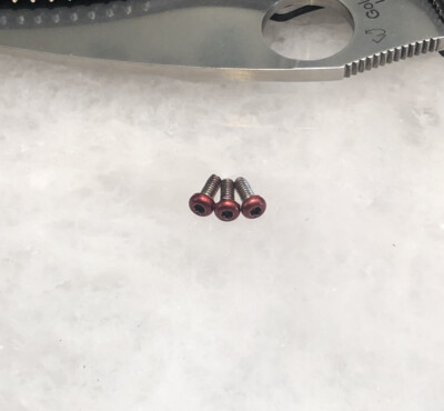 Red Stainless Steel Screws For Spyderco Pocket Clip Manix 2 and Manix 2 XL G10