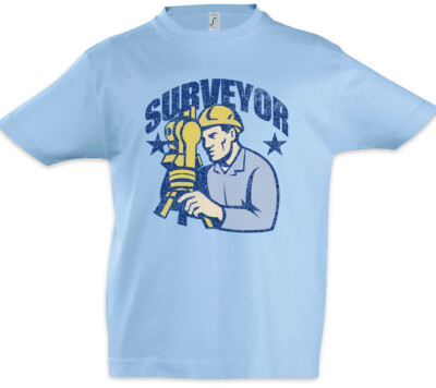 Surveyor I Kids Boys T-Shirt Engineer Construction Supervisor Site Manager