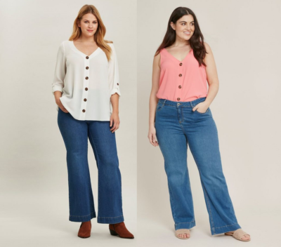 Plus size store trouser jean