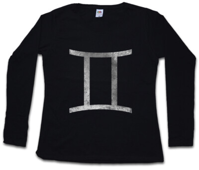 ZODIAC SIGN GEMINI DAMEN LANGARM T-SHIRT Star Sign Astrology Horoscope