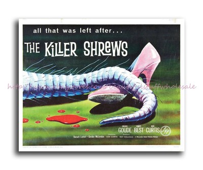 cabin lounge wall decor killer shrews horror movie poster 8x10'' print