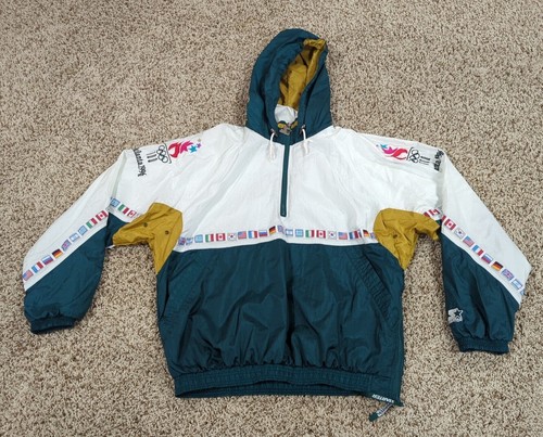 希少 STARTER Olympic USA Team Nylon Jacket USA Olympic Team Nylon Jacket Starter Size M Very Rare