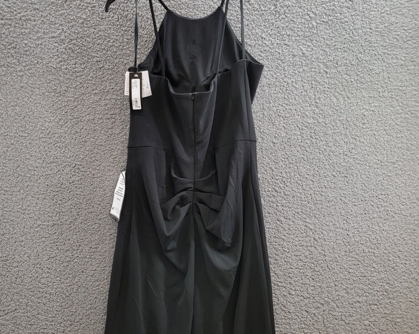 XSCAPE Halter Floral-Embellished Long Gown Women's 14 Black Back Zip Closure - Picture 10 of 14