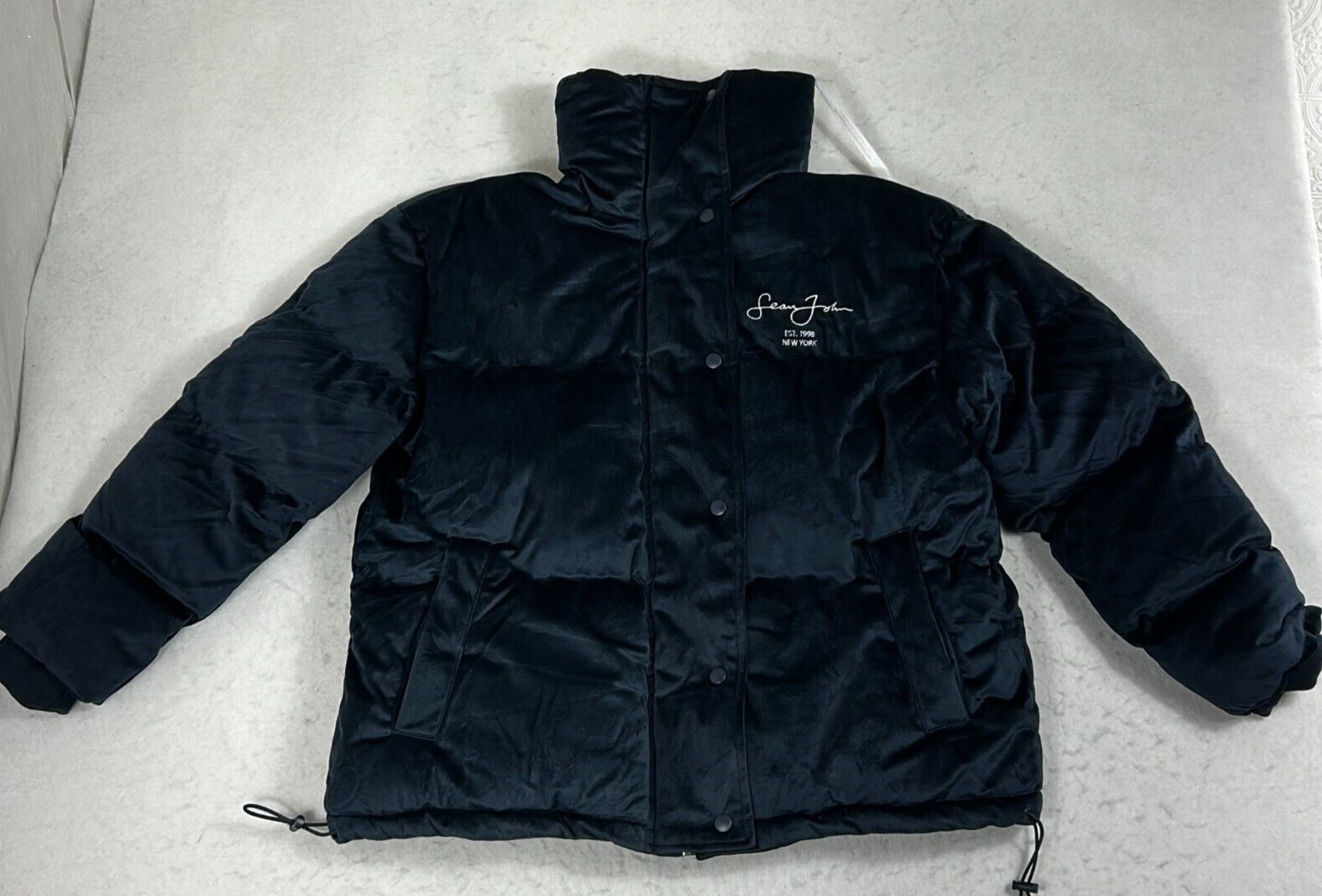 Sean John x Missguided Oversized Puffer Jacket Navy Blue Sean John x Missguided Oversized Puffer Jacket Navy Blue