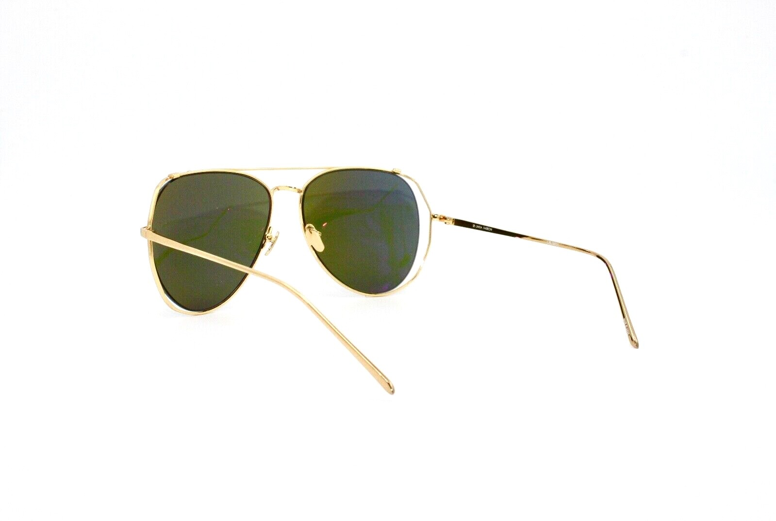 Pre-owned Linda Farrow Sunglasses Lfl/397/1 61-16-145 Made In Japan In Green