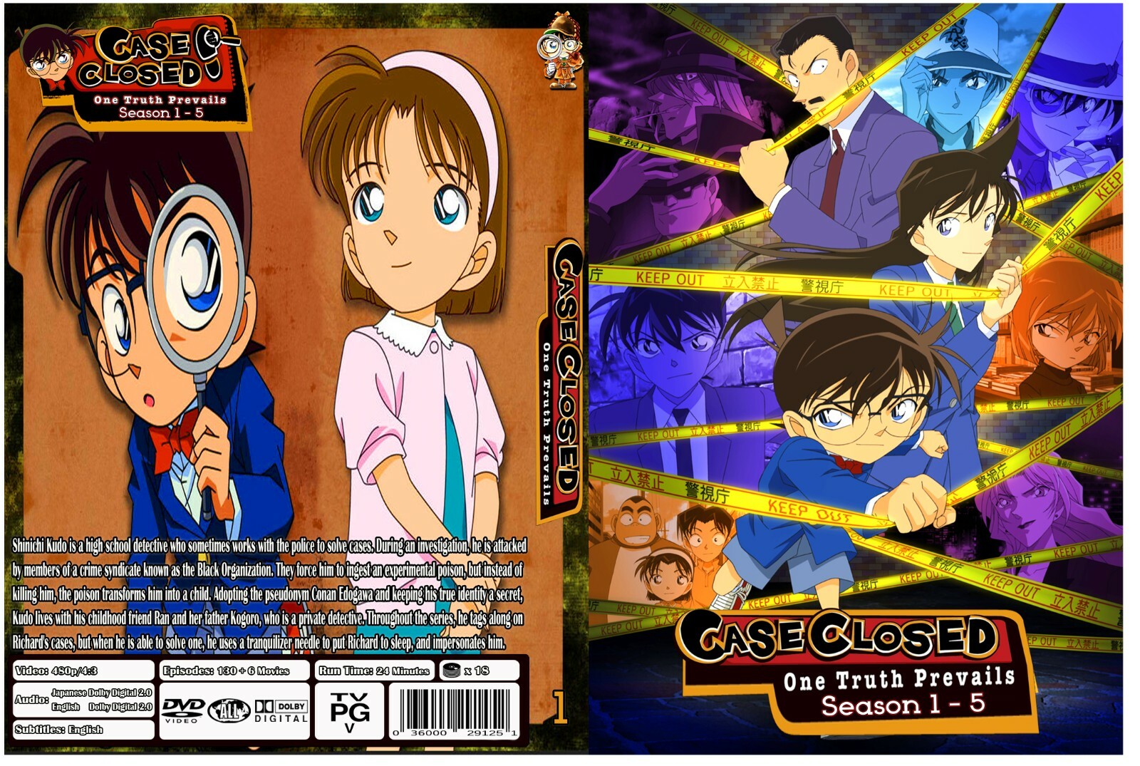 Case Closed(Detective Conan) Seasons 1-5 Dual Audio Eng/Jpn