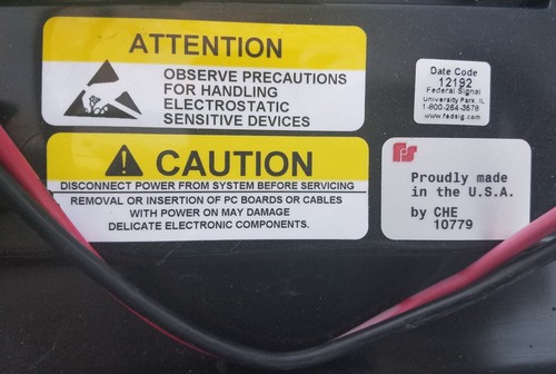 Federal Signal Valor Lightbar USED