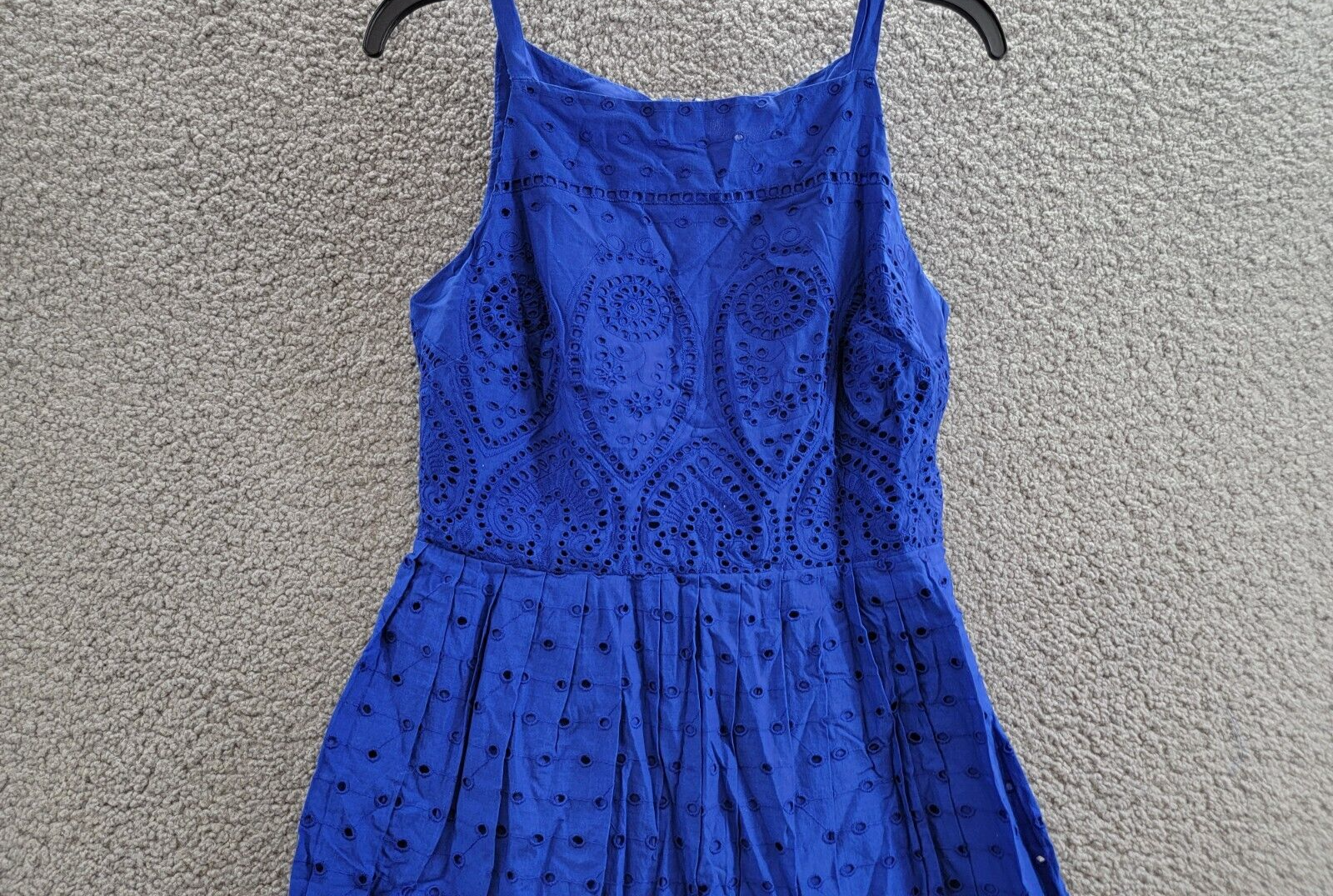 Charter Club Lace Dress Women's 4 Modern Blue Straight Neck Back Zip Closure - Picture 3 of 16