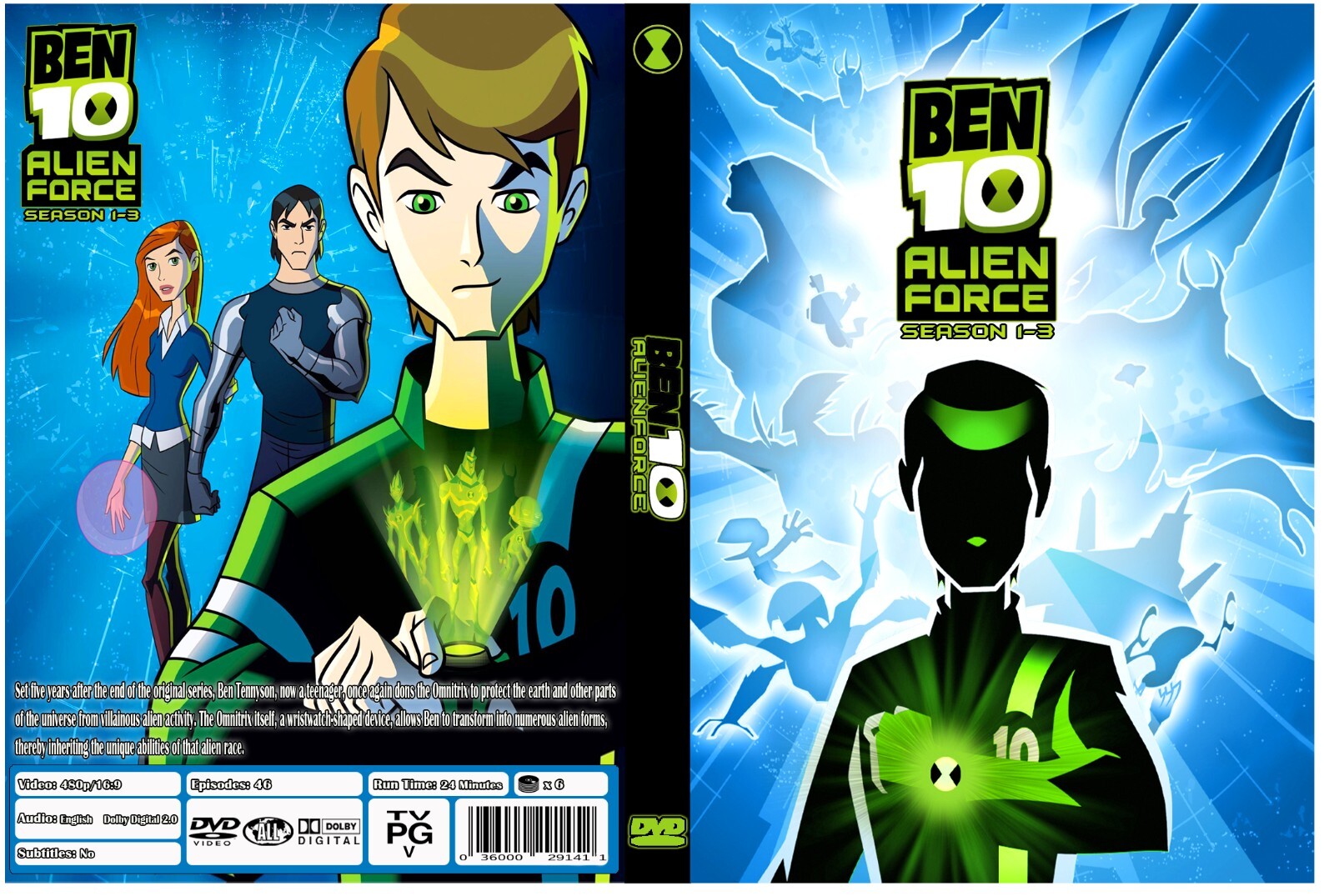 Ben 10 Alien Force Animated Series Season 1-3 Episodes 1-46