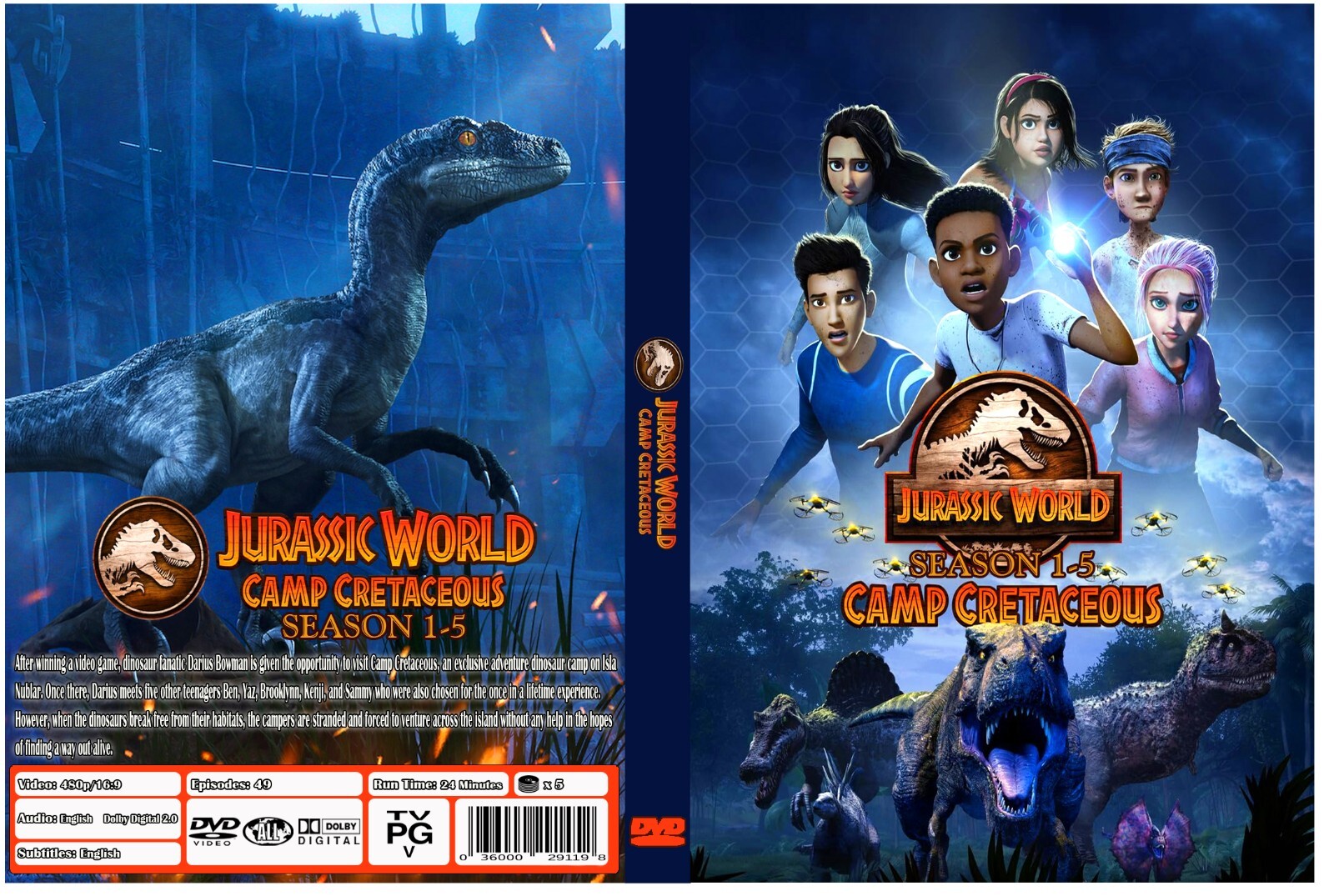 Jurassic World Camp Cretaceous Attack Pack Gallimimus並行輸入 Jurassic World: Camp Cretaceous Animated Series Season 1-5 English