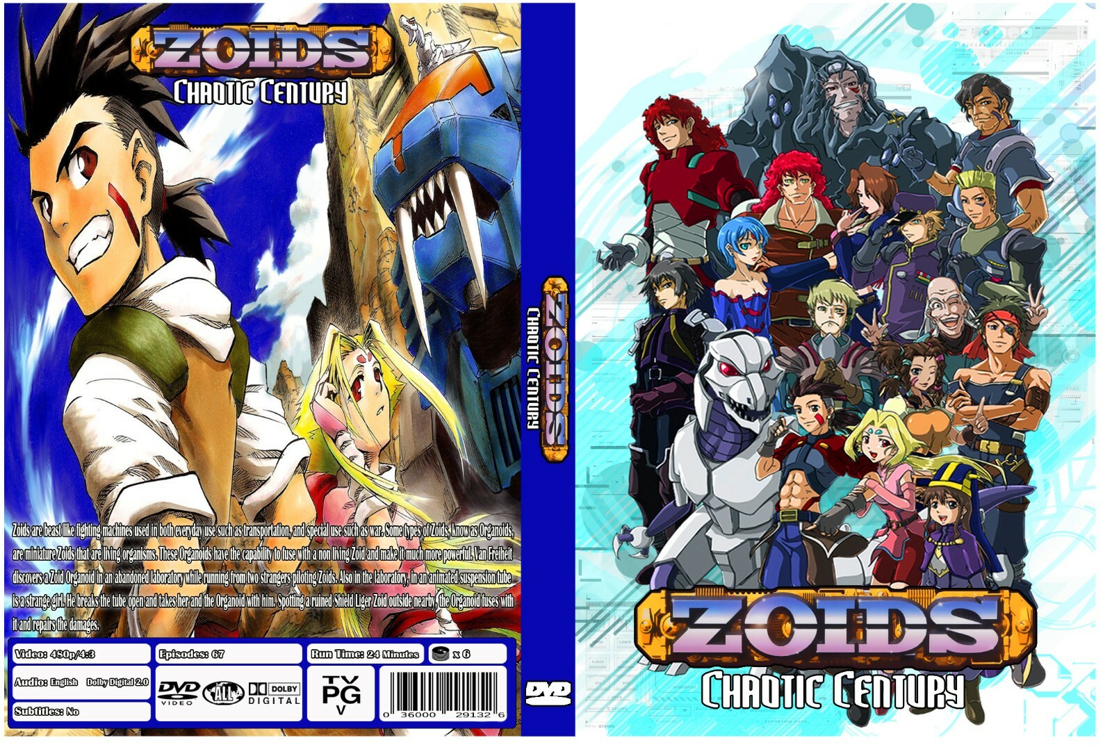 ゾイド　DVD　コンプリート　シーズンワン　セット　レア　レトロ　アニメ　海外 Zoids Chaotic Century Complete Anime Series Ep 1-67 Audio