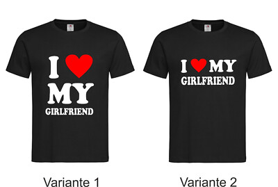 I Love my Girlfriend  I   MY GIRLFRIEND  Fun Shirt Herren Shirt T-Shirt Cult