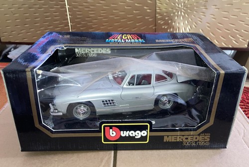 Bburago 1:18 Mercedes 300 SL 1954. Diecast 3013 Car Silver