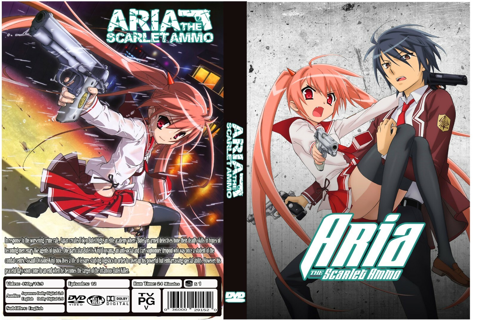 Aria The Scarlet Ammo: Season One [Blu-ray] Aria the Scarlet Ammo Anime Series Dual Audio English⁄Japanese