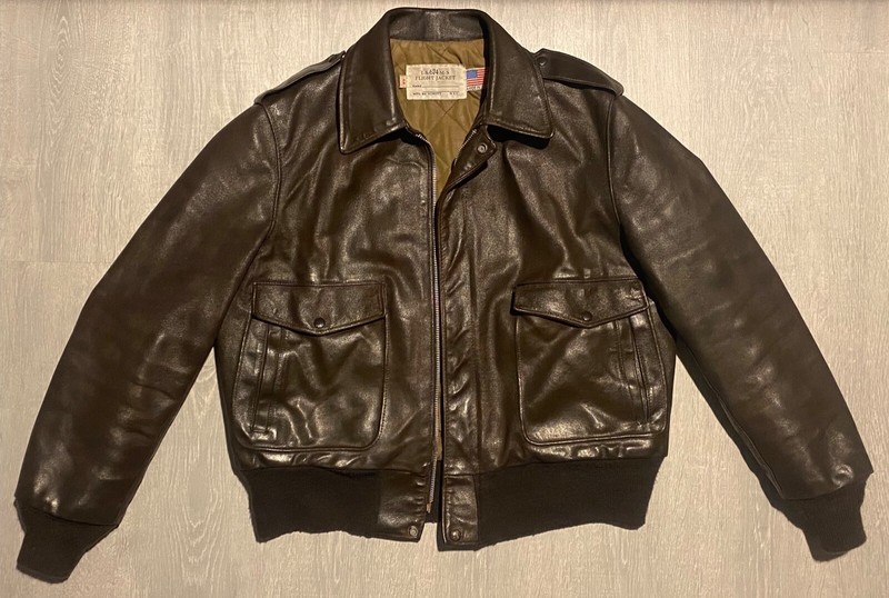 Schott Flight Jacket 674 Type A-2 Original Vintage 80'S Taille 44 Usa/L