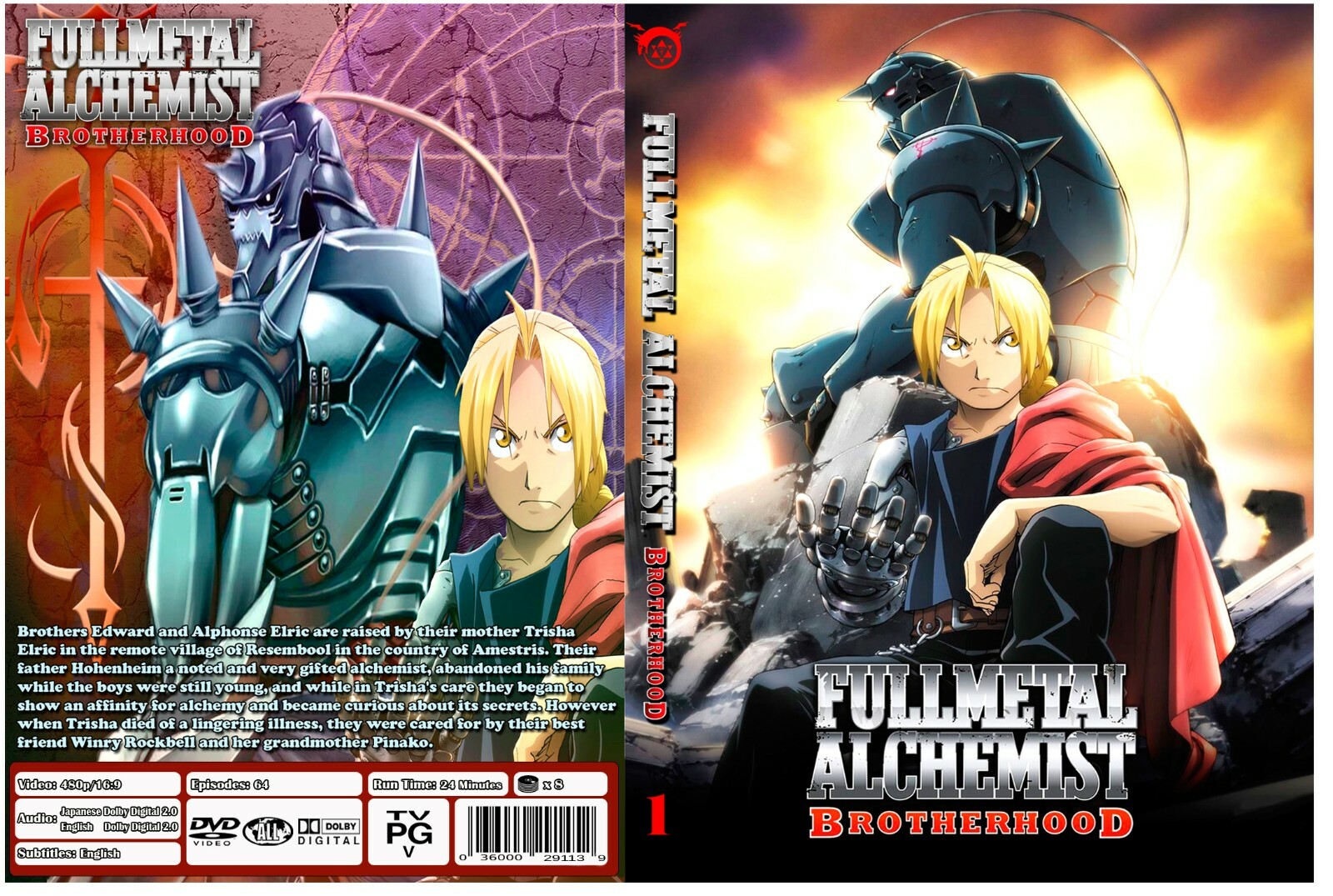 アニメ FULLL ALCHEMIST DVD DVD Anime Fullmetal Alchemist Season 1+2 Brotherhood (1-115
