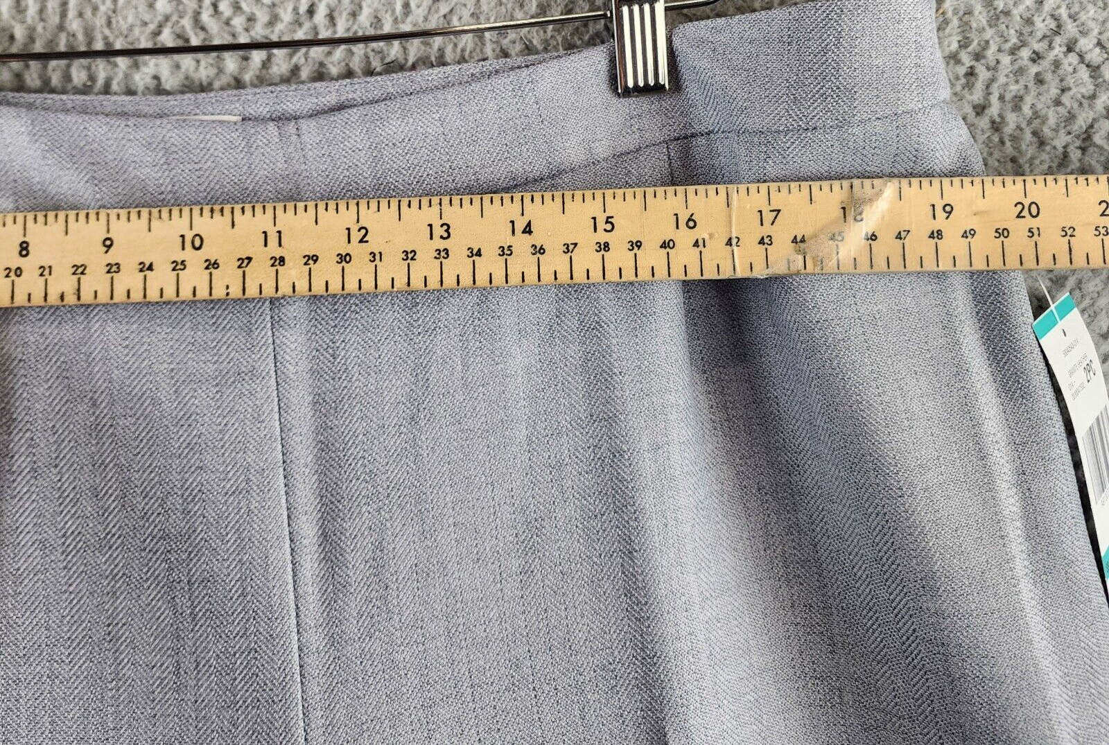 Le Suit Herringbone Pants Women's 16 Granite Pleated Front Elastic Waist Pull On - Picture 7 of 15