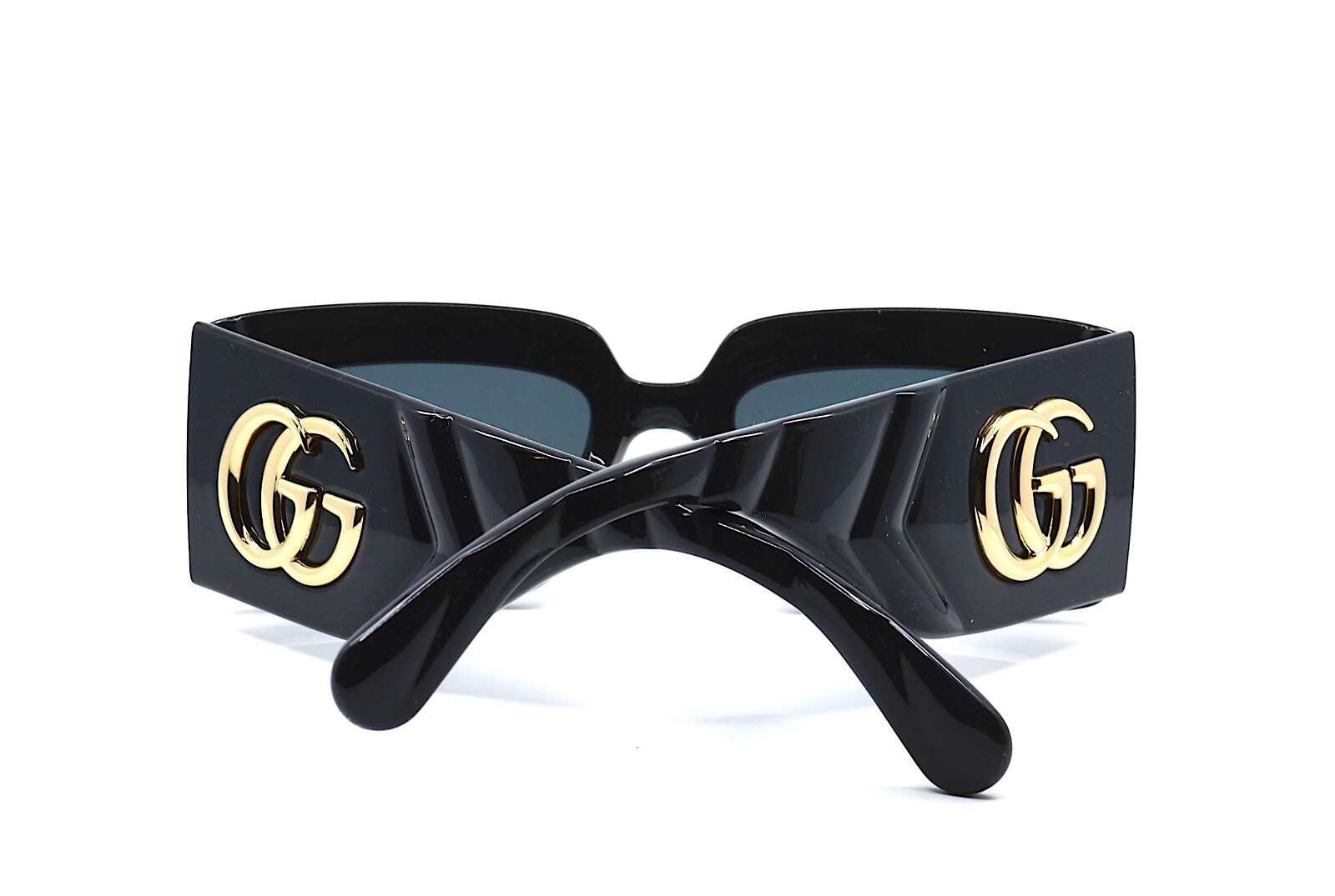 Pre-owned Gucci Gg0811s 001 Black Grey Authentic Sunglasses 53-21 In Gray