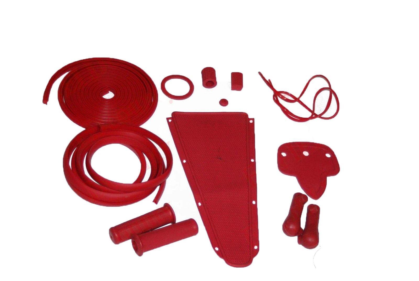 Vespa Body Rubber Kit Complete Red Colour VBB VNB Sprint Super Sportiqu  