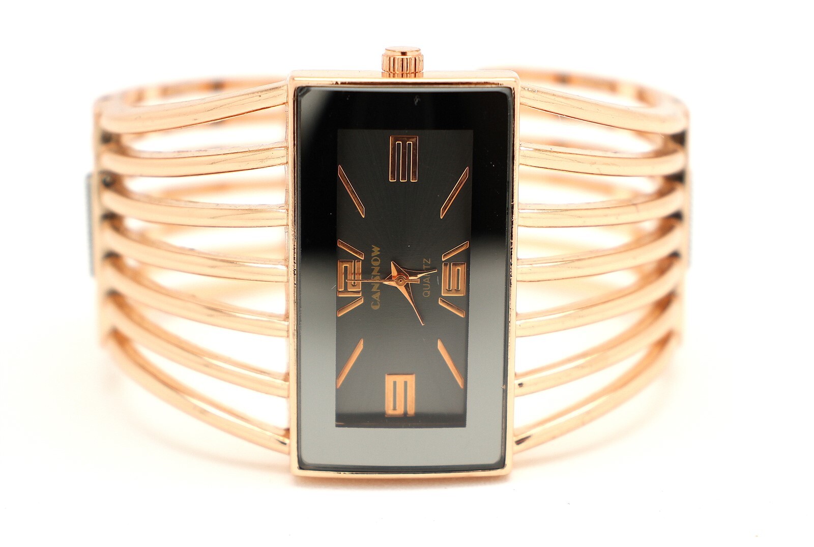 CANSNOW Women's Luxury Stainless Steel Bangle Watch in Rose