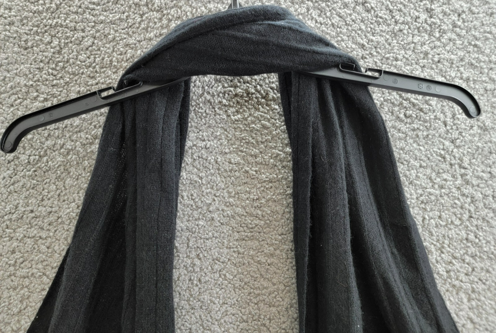 Charter Club Ribbed 100% Cashmere Scarf Women's One Size Classic Black - Picture 3 of 13