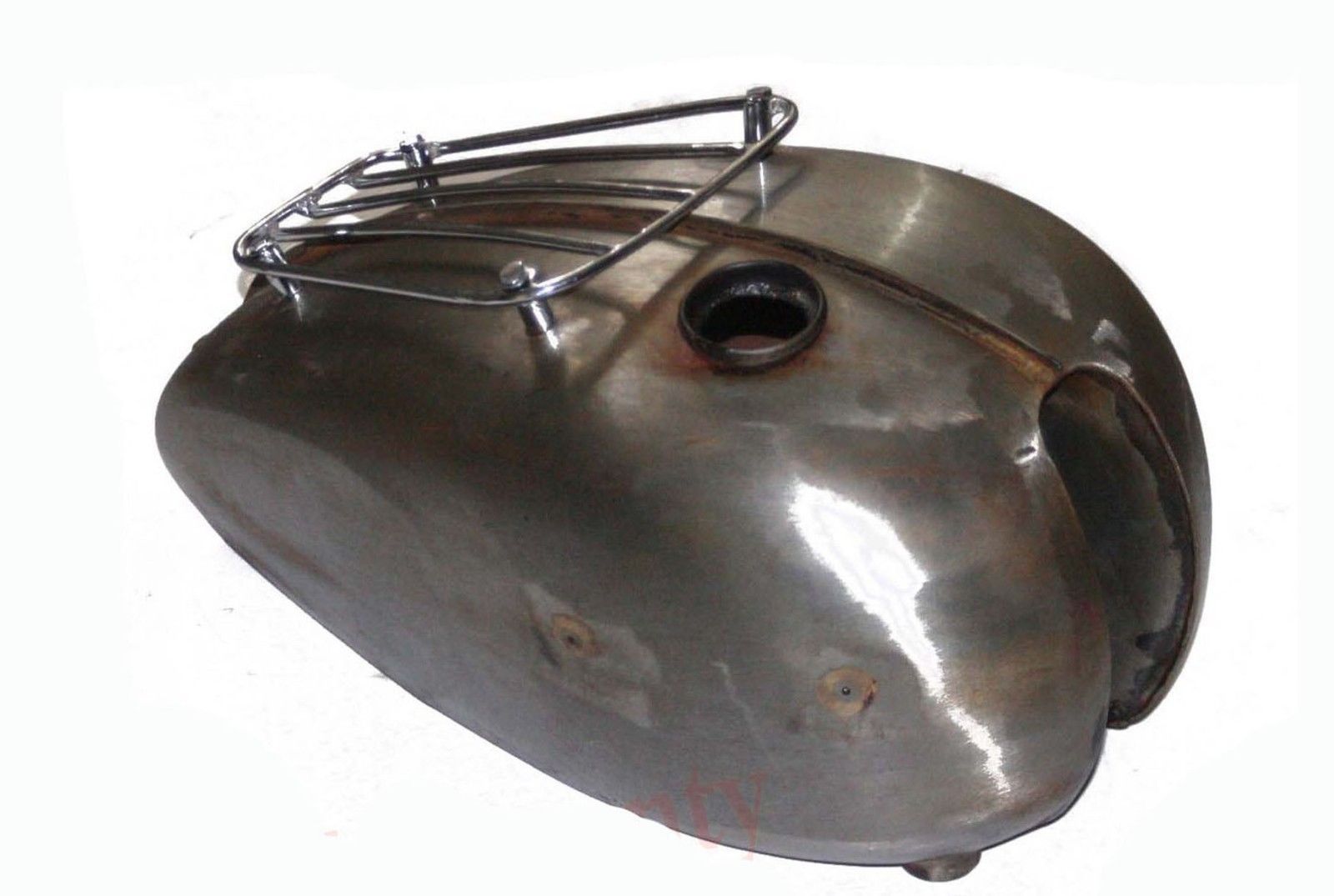 Fits 1965 Triumph T120R TR6 650cc 4 Gal Raw Fuel Tank With Grill Rack 