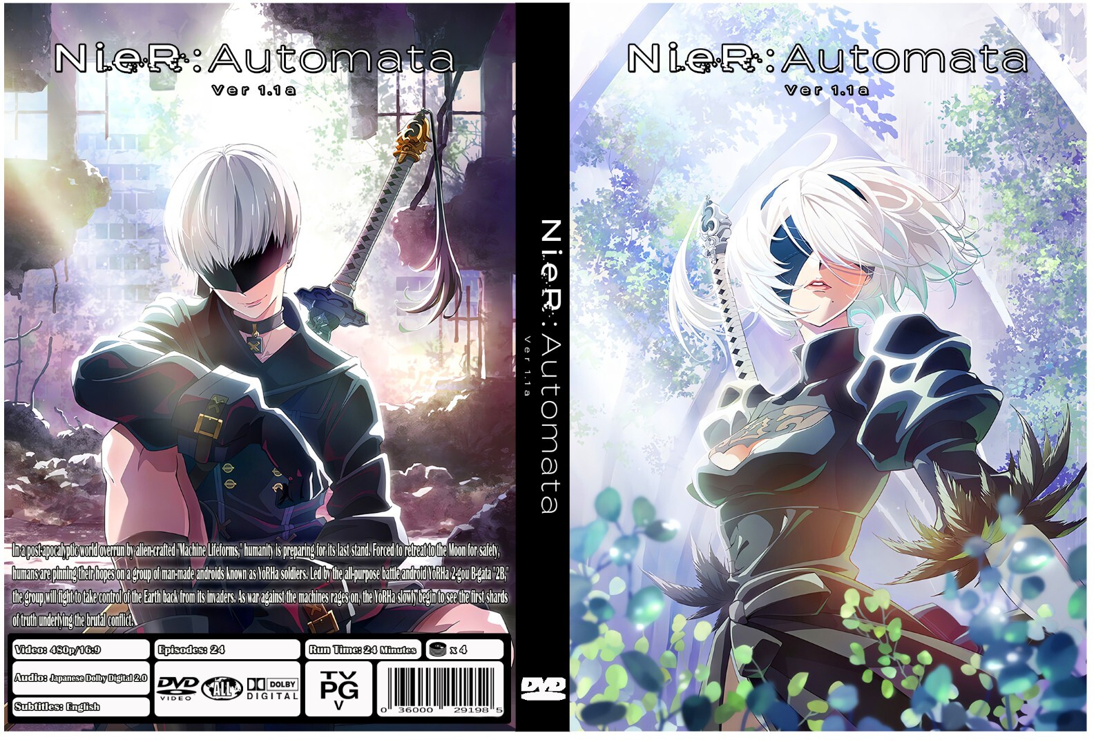 NieR:Automata Ver1.1a Anime Series Complete Season 1 Episodes 1-24