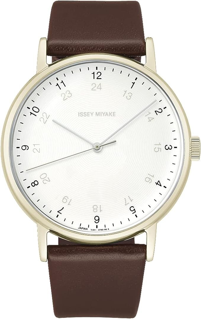 Pre-owned Issey Miyake F Nyaj007 Ichiro Iwasaki Collaboration Watch Brown In Box