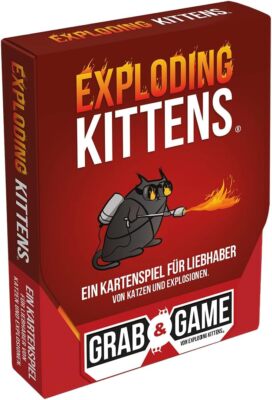 Asmodee Exploding Kittens Grab & Game, Kartenspiel, Mehrfarbig, Taschenformat