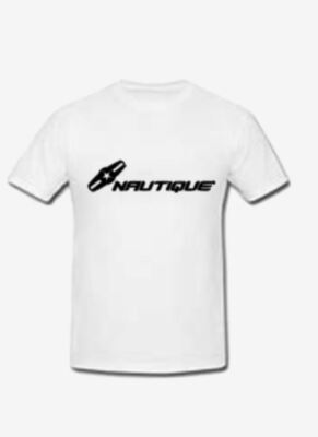 NAUTIQUE BOAT WHITE SHIRT WAKE BOARD SKI NAUTIQUE CORRECT CRAFT AIR NAUTIQUE