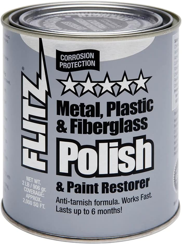 Flitz CA 03518-6 Blue Metal, Plastic and Fiberglass Polish Paste, 2.0 lbs. Quart