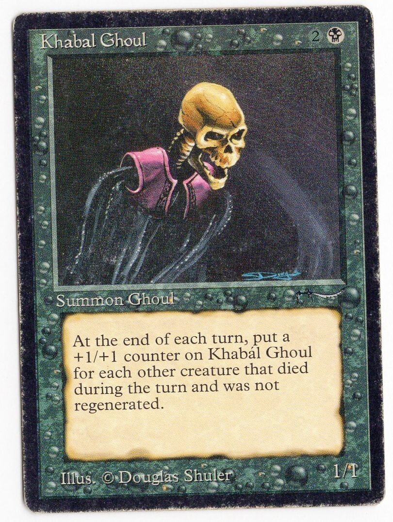 MTG アラビアンナイト　khabal ghoul 1993 Magic: The Gathering - Arabian Nights Khabál Ghoul