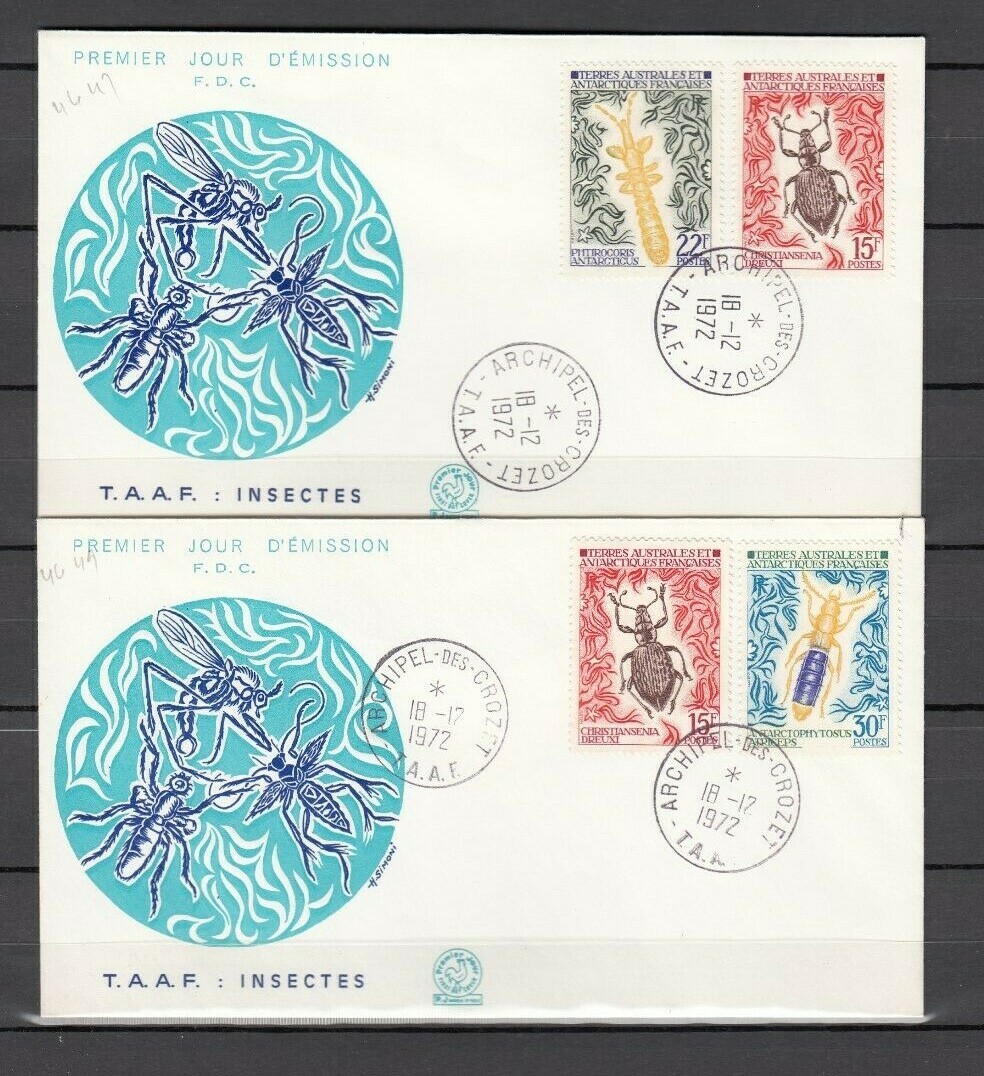 FRZ. ANTARKTIS, 1972 Insekten 78-80 FDC, (27455)+ | eBay