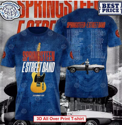 Bruce Springsteen E Street 3D All Over Print Unisex T-Shirt S-5XL