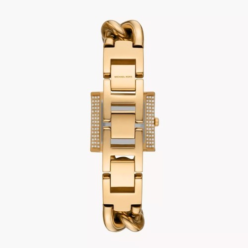 Pre-owned Michael Kors Lock Chain Mk4711 Original Watch Turn Heads & Add Touch Of Glamour