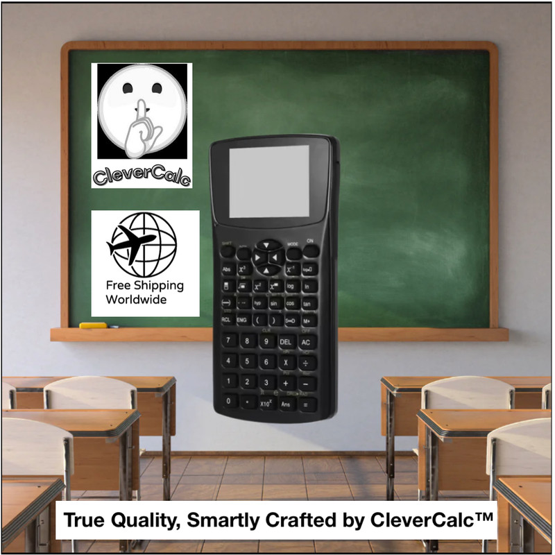 Cheating Calculator w/File Storage For Exams Privacy Screen w/Emergency Button!!