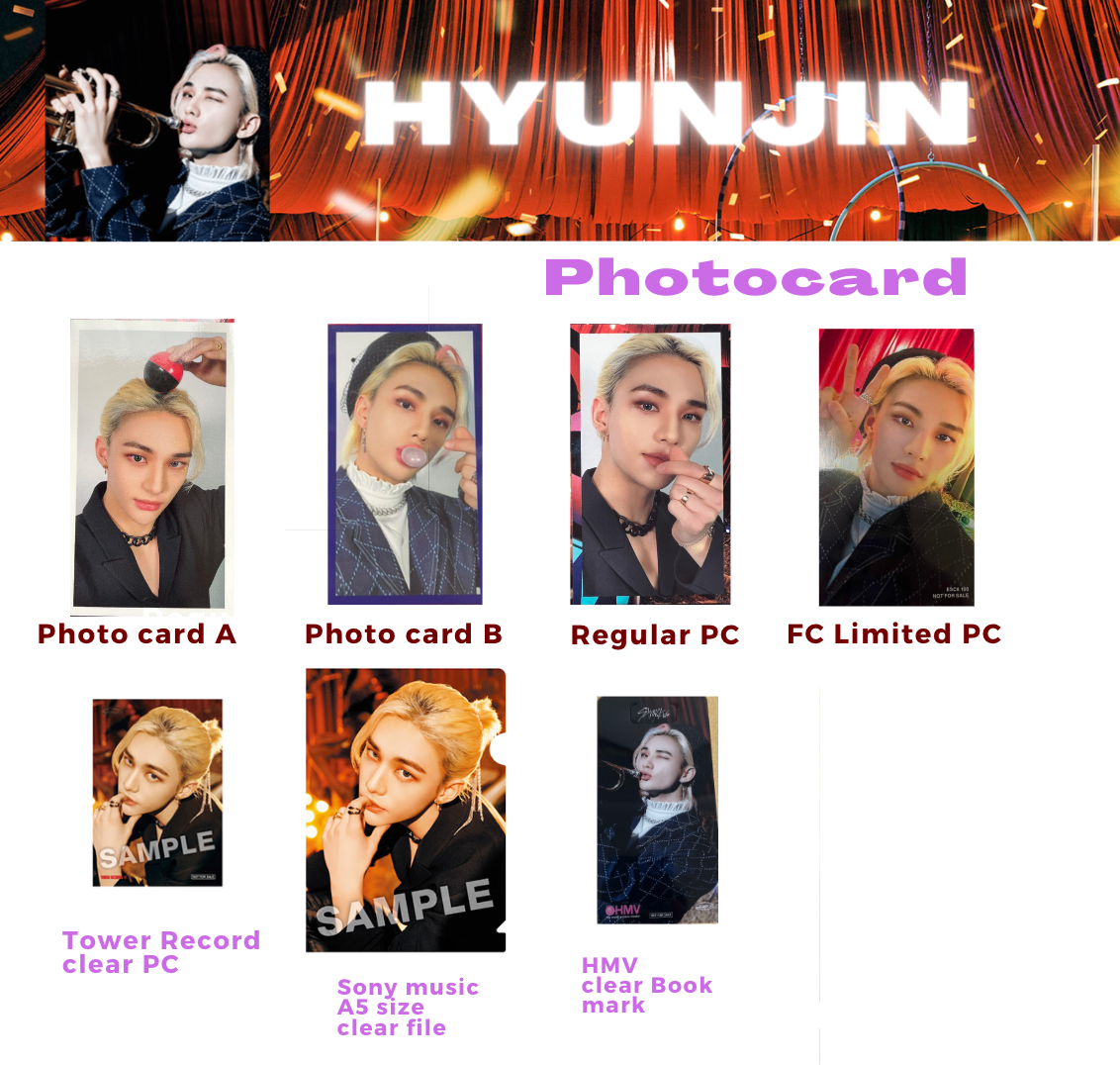 STRAY KIDS HYUNJIN CIRCUS A . B . Normal . FC Fan club limited