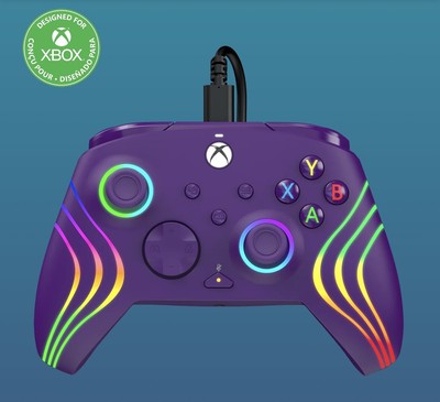 PDP Afterglow Wave Controller for Xbox Series X|S/Xbox One - Purple - (NEW)
